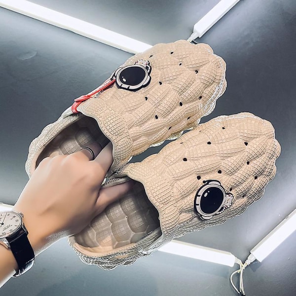 Strandtofflor för män Modesandaler Utomhus Halkfria inomhusskor 3B0032 Beige 43-44