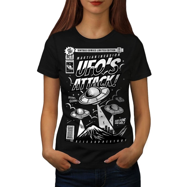 Mars Being Attack Women Blackt-shirt XL