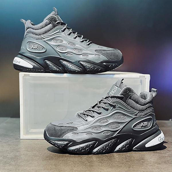 Herr Dam Sneakers Andas löparskor Mode Sportskor Z328 Gray 41