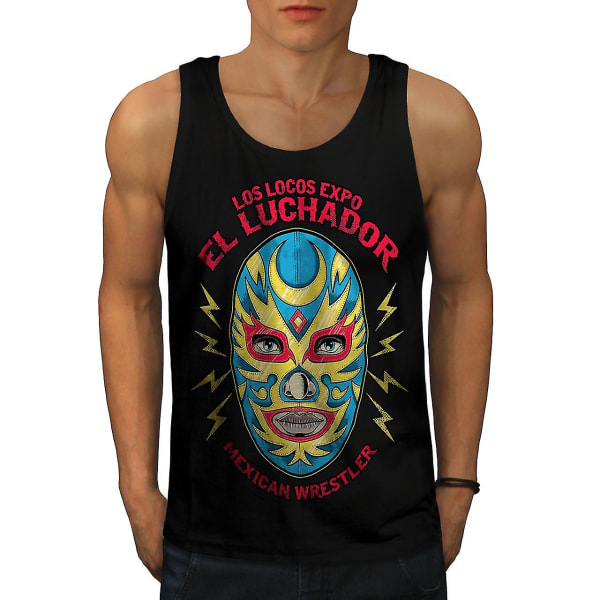 El Luchador Wrestler Men Blacktank Top XXL