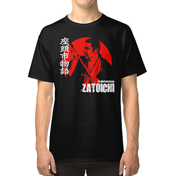 Shintaro Katsu Japan Retro Classic Samurai Movie Zatoichi The Blind Swordsman T-shirt M