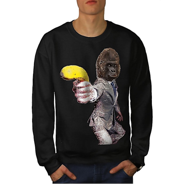 Monkey Gun Beast Men Blacksweatshirt M