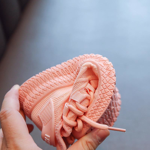 Sneakers som andas löparskor Mode Pojkar Flickor Sportskor 3A1363 Pink 32