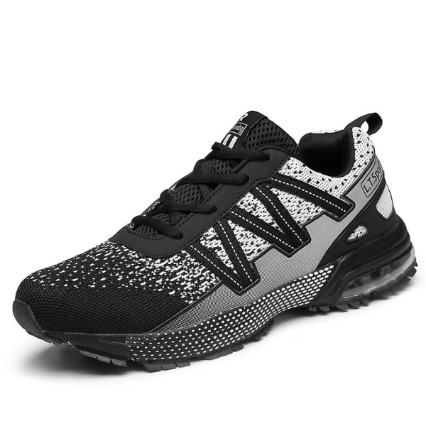 Sportlöparskor för män Andas Slitstarka Sneakers 8901 Black 44