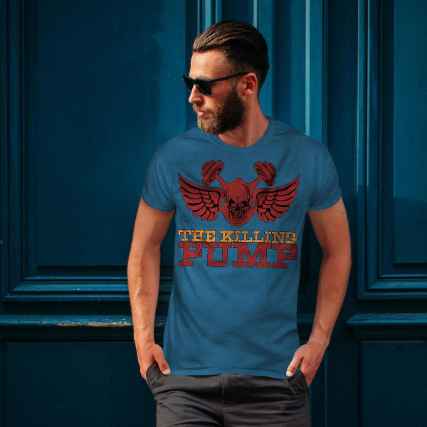 Pump Workout Gym Sport Herr Royal T-shirt S