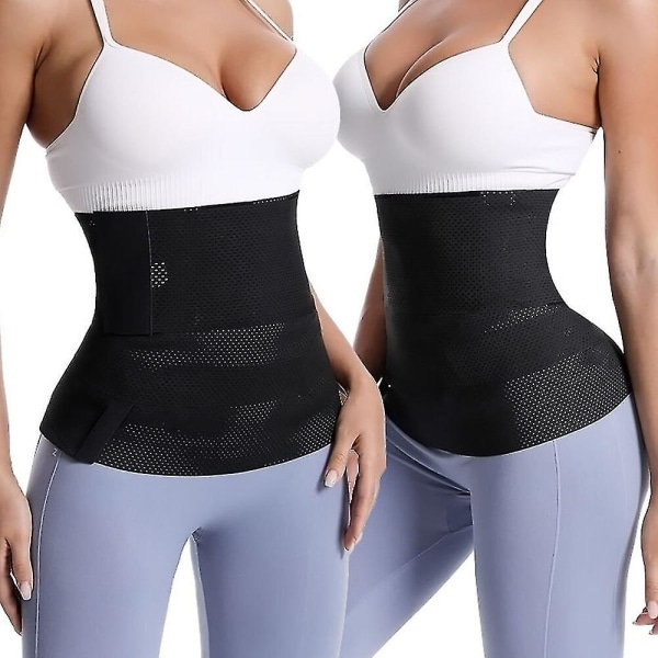 Midjebandage Wrap Mesh Andas Trimmer Bälte Waist trainer Body Shapewear Mage Wrap Kvinna Platt Mage Bantning Slida Bälte, 4m