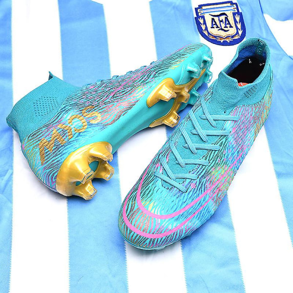 Fotbollsskor för män Halkfria fotbollsskor Klossar Gräs Fotbollssneakers Yj332A Green 37