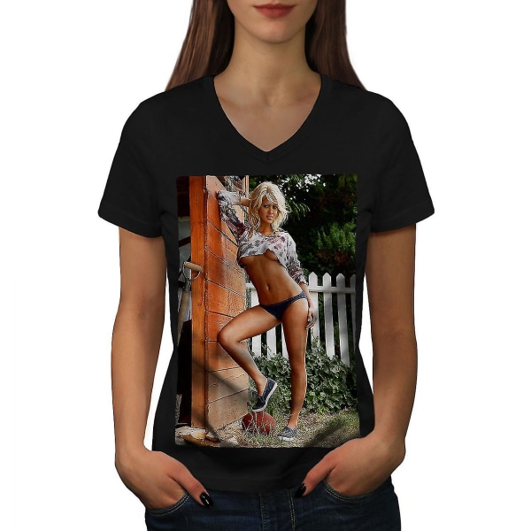 Hot Girl Naken Erotisk T-shirt för kvinnor XXL