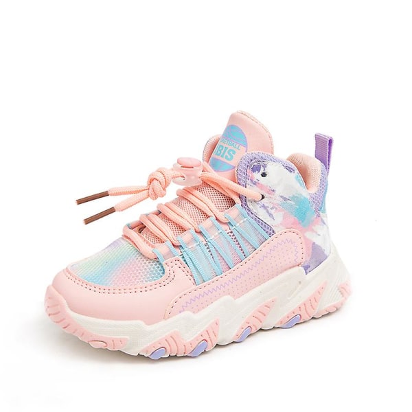 Pojkar Flickor Sneakers Andas löparskor Mode Sportskor 3A9357 Pink 36