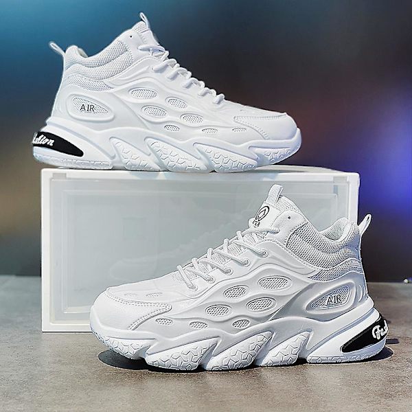 Herr Dam Sneakers Andas löparskor Mode Sportskor Z328 White 40