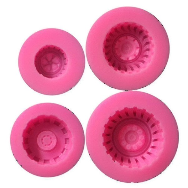 Högkvalitativa 2-set 3d-däck, hjul Form Diy Sockerchoklad ...
