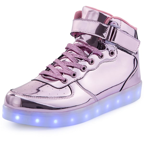 Barnskor Pojkar Led Light Up Skor Pojkar Flickor Sportlöparskor 1600 Pink 34
