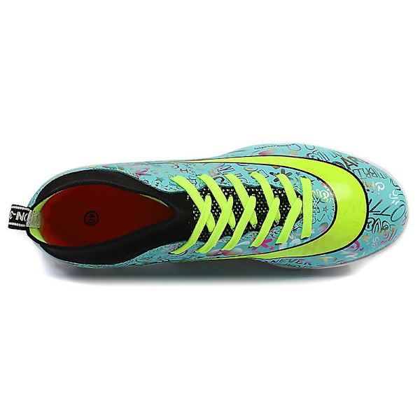 Fotbollsskor för damer Fotbollsskor med hög ankel Kopplar Gräs träning Sport Sneakers K66 Green 36