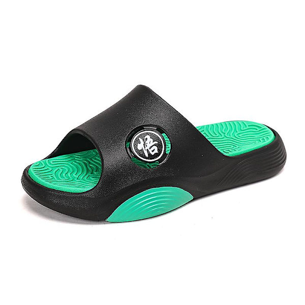 Män Kvinnor Strandtofflor Mode Sandaler Utomhus Halkfria inomhusskor XT666 BlackGreen 41-42