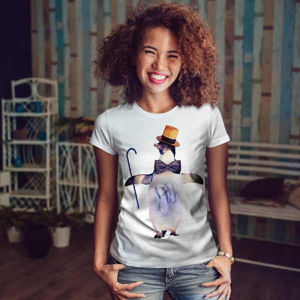Penguin Bird Dance Rolig T-shirt för kvinnor XL
