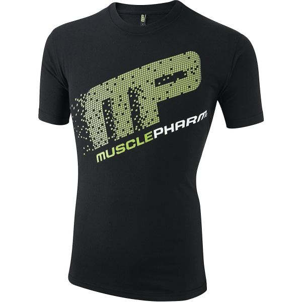 Muscle Pharm 2016 Crew Neck 'pixel' logotyp bomull Sport T-shirt Herr Träning Gym Fitness T-shirt 3XL
