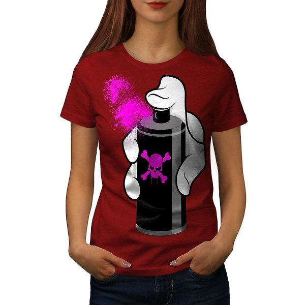 Dödlig graffiti mode T-shirt för kvinnor S