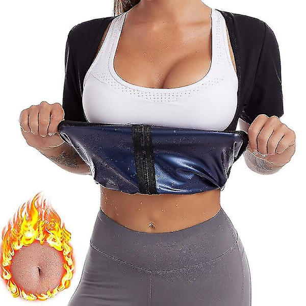 Dam Bastu Shaper Väst Thermo Sweat Shapewear Linne Bantningsväst Waist trainer Korsett Gym Fitness Hot Workout Dragkedja Skjorta,silver 2XL 3XL