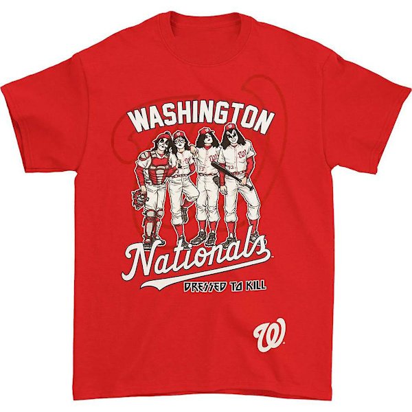 KISS Washington Nationals Dressed To Kill T-shirt XXL