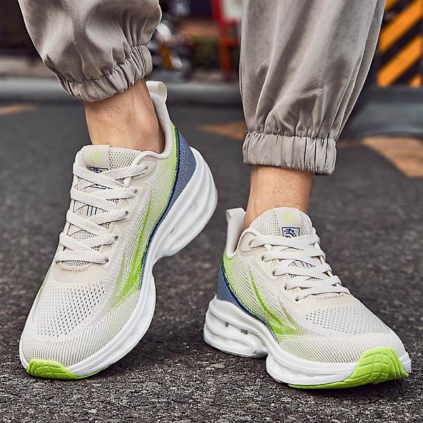Herrsneakers Andningsbara sportlöparskor j122 Green 40