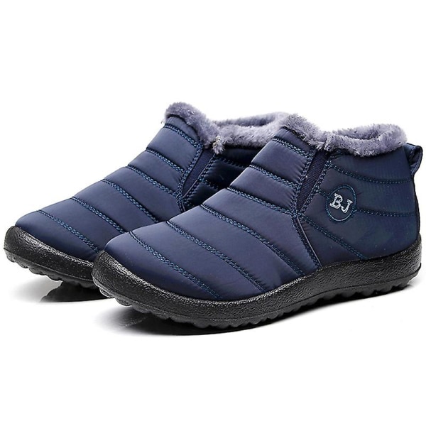 Herrstövlar Lätta vinterskor för män Snowboots Vattentäta Vinterskor Plus Size 47 Slip On Unisex Ankel Vinterstövlar Blue 37