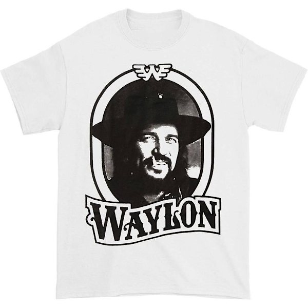 Waylon Jennings Tour 79 White Tee T-shirt M
