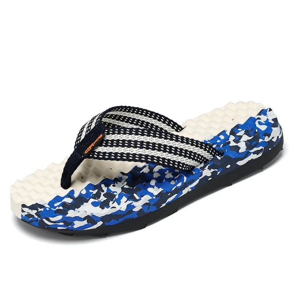 Flip-flops herrtrosor Sandaler Komforttofflor för stranden 3Cx1667 Blue 44