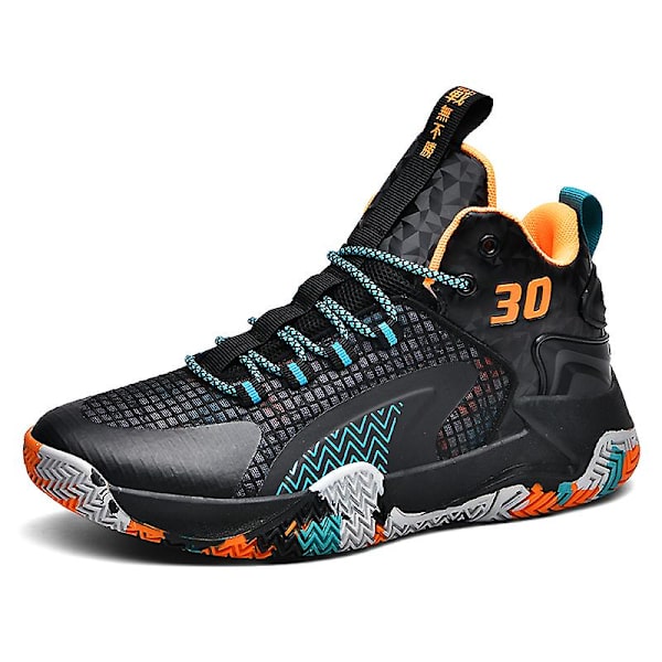 Basketskor för män Mode Halkfria Sneakers Andas Sportskor Yj853 Black 41
