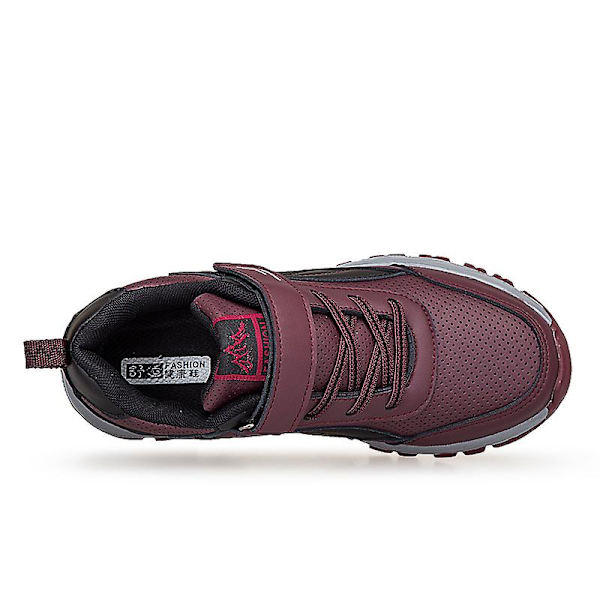 Herr Dam Sneakers Andas Promenadskor Mode Sportskor Äldre Skor Q201 Red 37