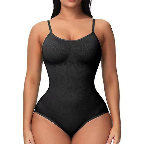 Lequeen Shapewear För Kvinnor Invisible Body Shaper Slimming Belly Underkläder för viktminskning Waist trainer Magekontroll Bodysuit,beige L