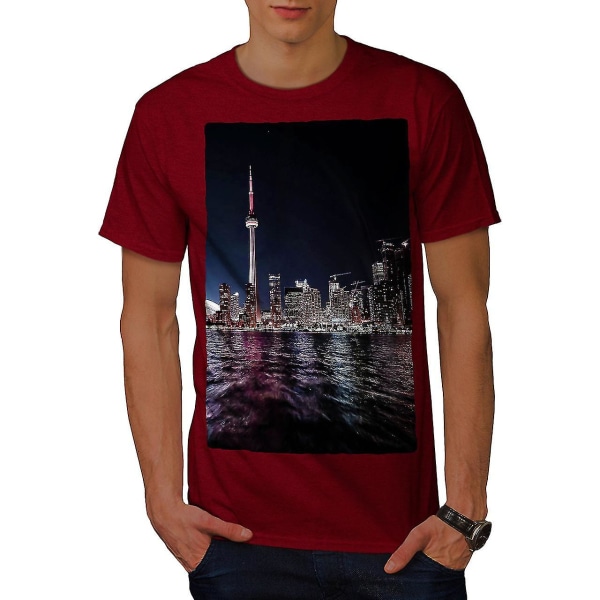 Toronto Kanada Town Men Röd-skjorta 3XL