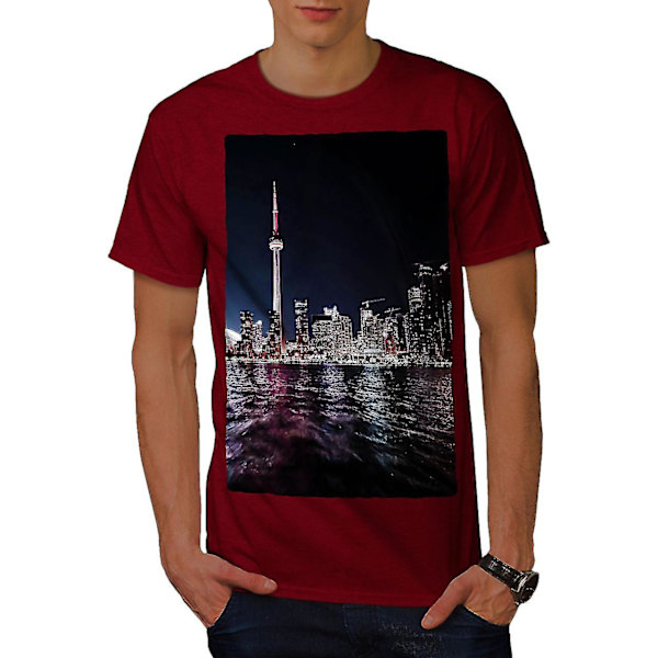 Toronto Kanada Town Men Röd-skjorta 3XL