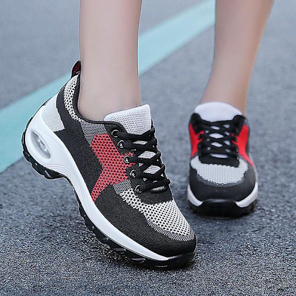 Damsneakers Andas löparskor Mode Sportskor 3A917 BlackRed 40