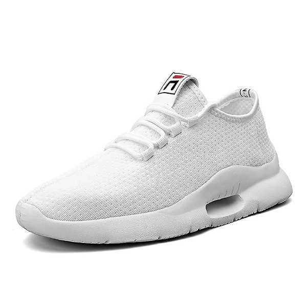 Herrskor Lättviktssneakers som andas Löparskor 2C009 White 39