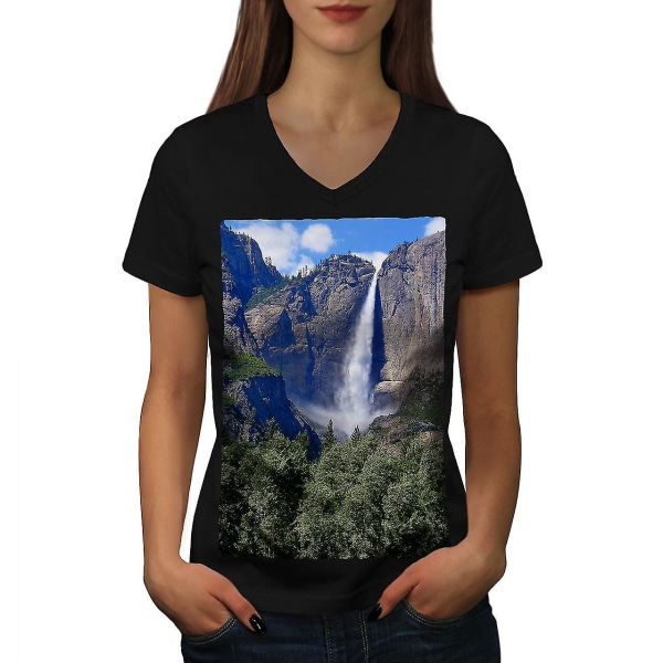 Mountain Waterfall Women T-shirt L