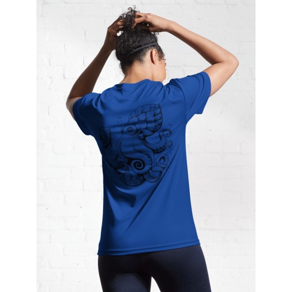 Hoptopus - Aktiv T-shirt för öldrickande bläckfisk Royal Blue L_Back