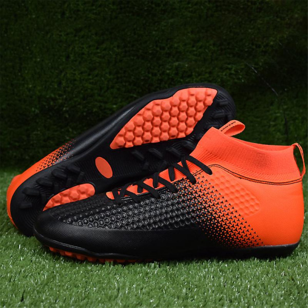 Fotbollsskor för män Halkfria fotbollsskor för herr, Gräs Fotbollssneakers 3Adr06 BlackOrange 44