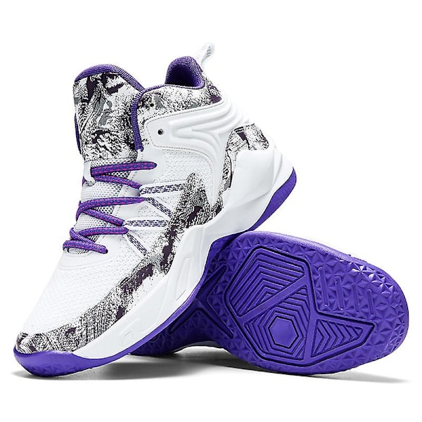 Basketskor för män Mode Dam Sneakers Andas Sportskor 3A693 Purple 41