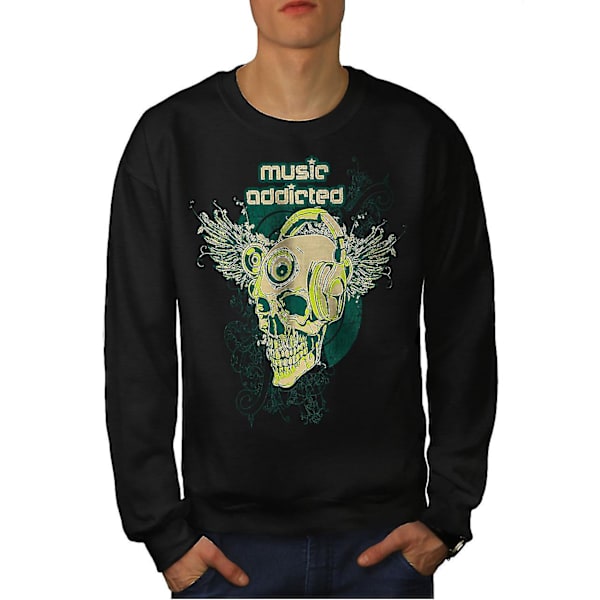Addicted Skeleton Skull Men Sweatshirt M