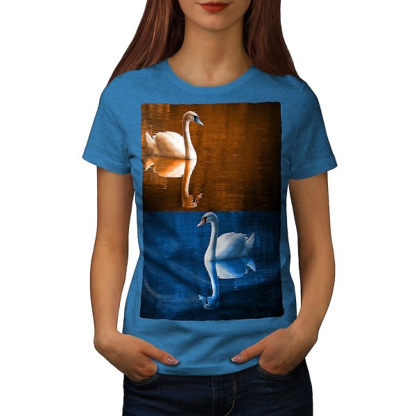 Swan Night Nature Dam Royal Bluet-shirt L