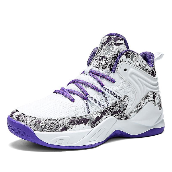 Basketskor för män Mode Dam Sneakers Andas Sportskor 3A693 Purple 41
