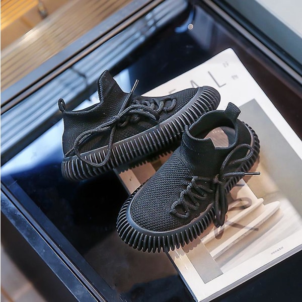 Sneakers för barn Andas löparskor Mode Pojkar Flickor Sportskor 2Lk8-2 Black 37