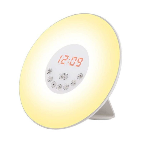 Unik färgglad sovrumsvakna Rgb Led Soluppgång Simulering Väckarklocka ljus