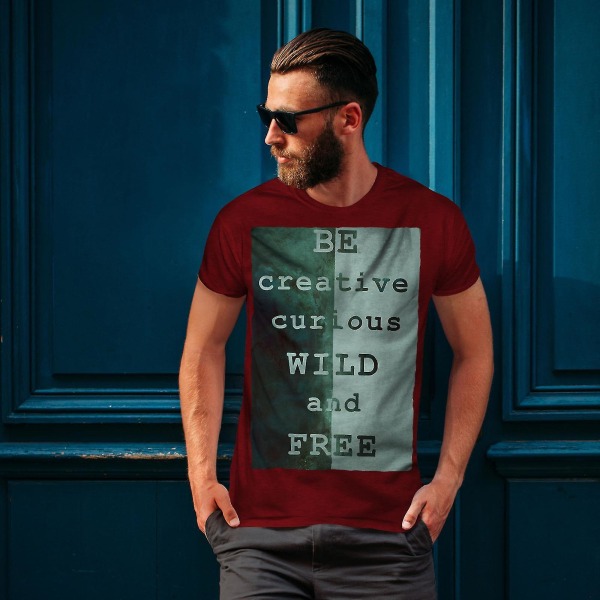 Wild Free Creative Men Röd-skjorta 3XL