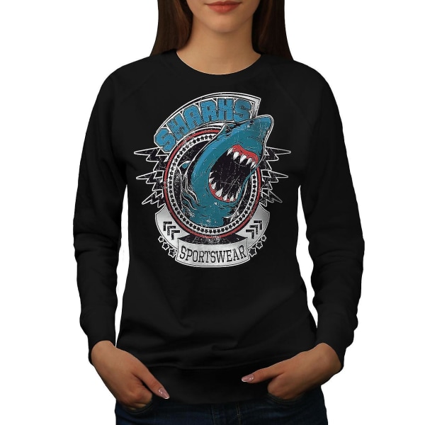 Sharks Gym Workout Women Sweatshirt L