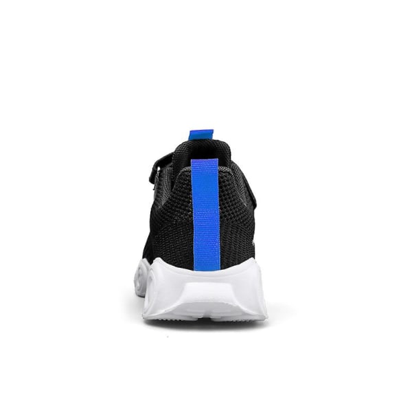 Sneakers för barn som andas löparskor Mode Sportskor 2D996 Black 35