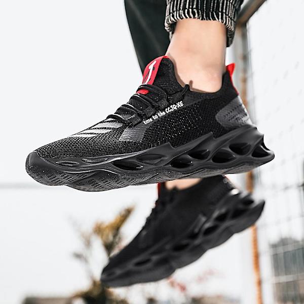 Sneakers för män Löpartennisskor Lättviktsventilerande Sport Athletic 3Cc102 Black 39