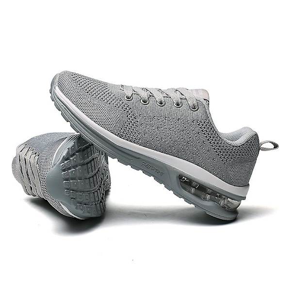 Lätta Sneakers för män Andas löparskor Mode Sportskor 3D5066 Gray 38