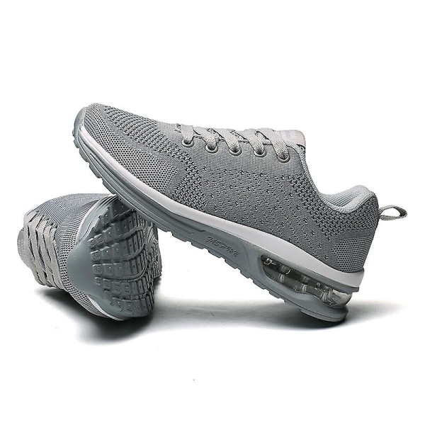 Lätta Sneakers för män Andas löparskor Mode Sportskor 3D5066 Gray 39