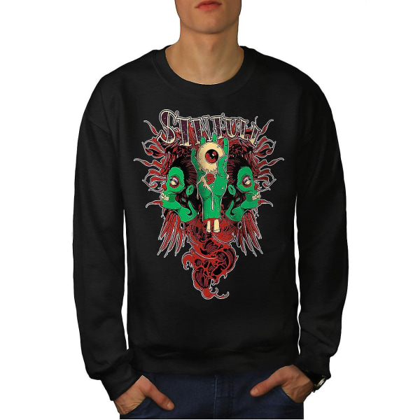 Horror Living Dead Men Blacksweatshirt | Wellcoda XL